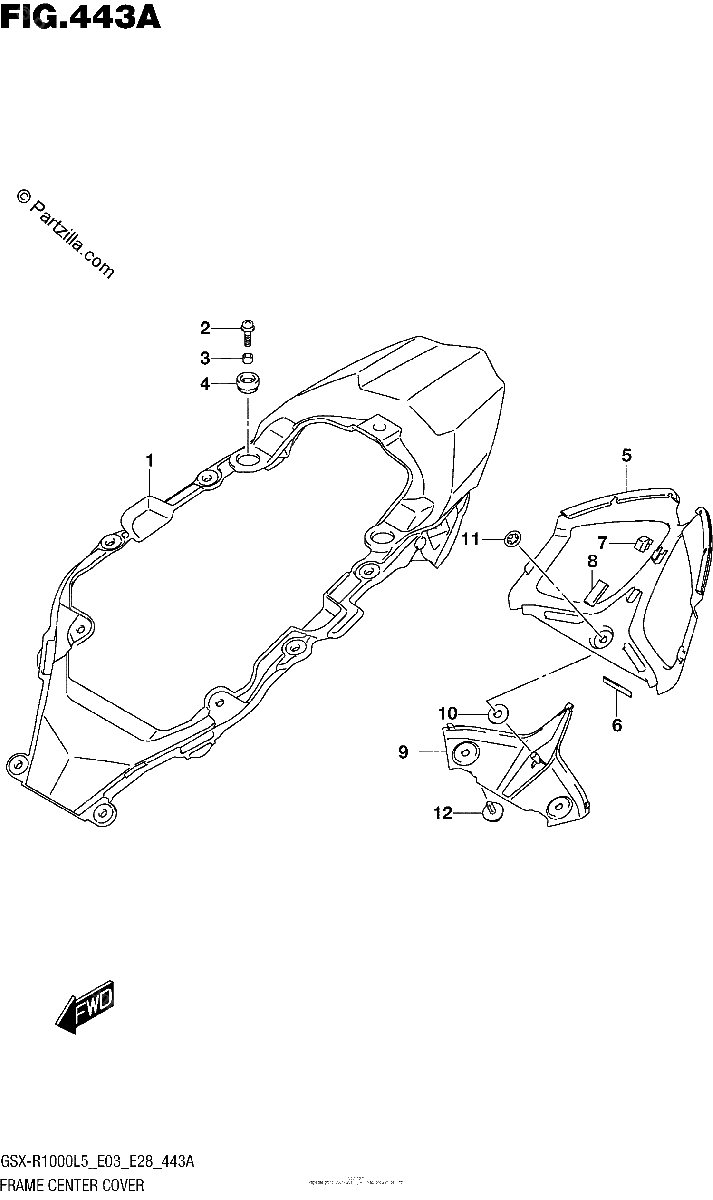 Diagrama de FRAME CENTER COVER