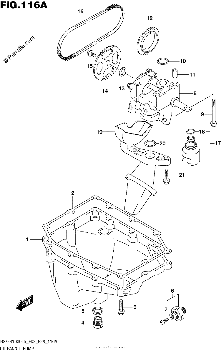 Diagrama de OIL PAN OIL PUMP