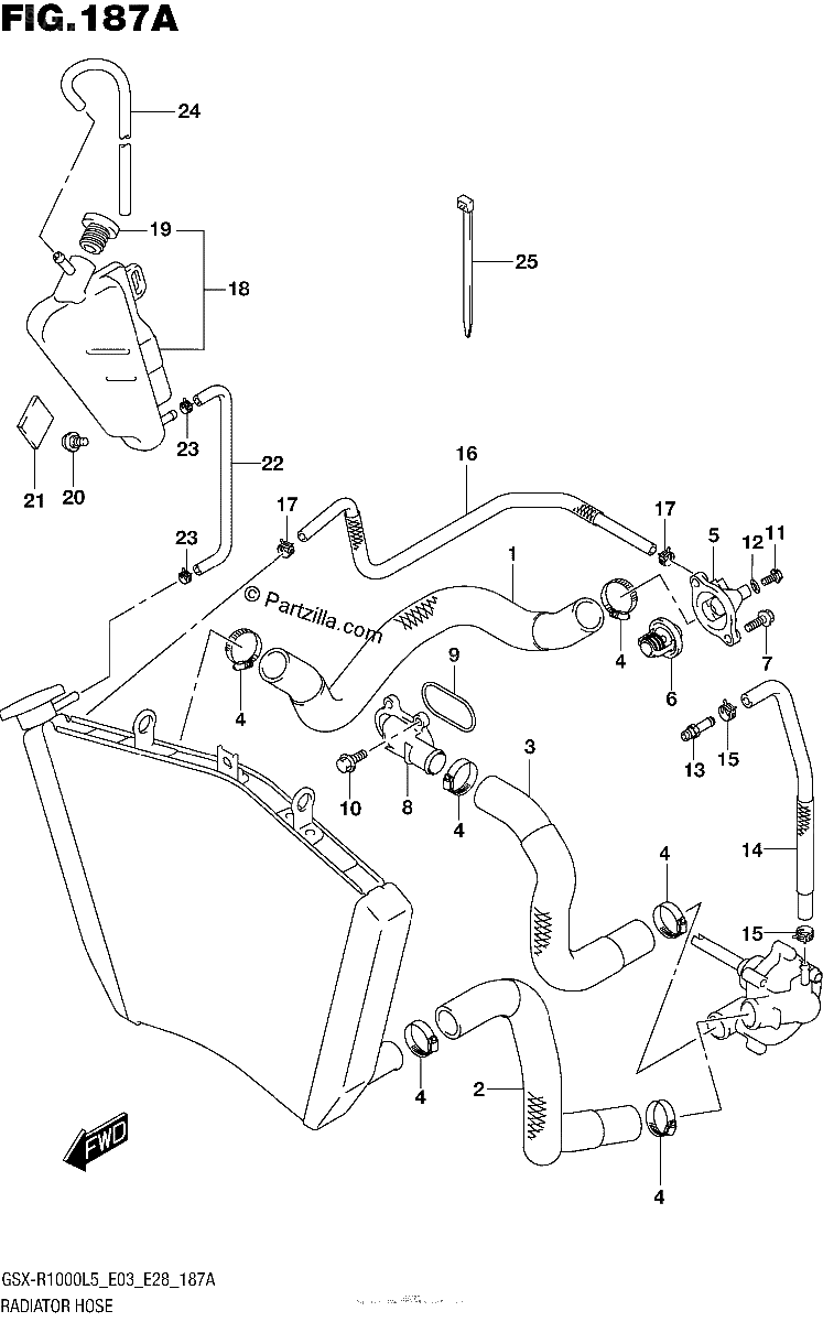 Diagrama de RADIATOR HOSE