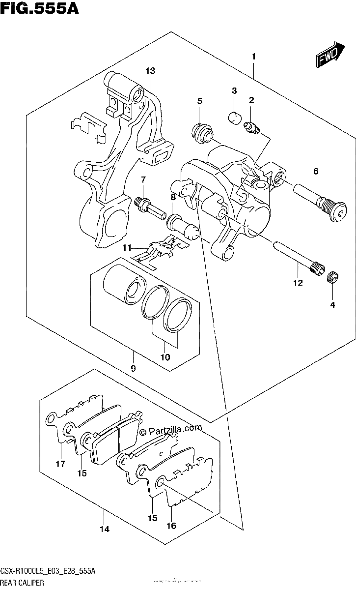 Diagrama de REAR CALIPER