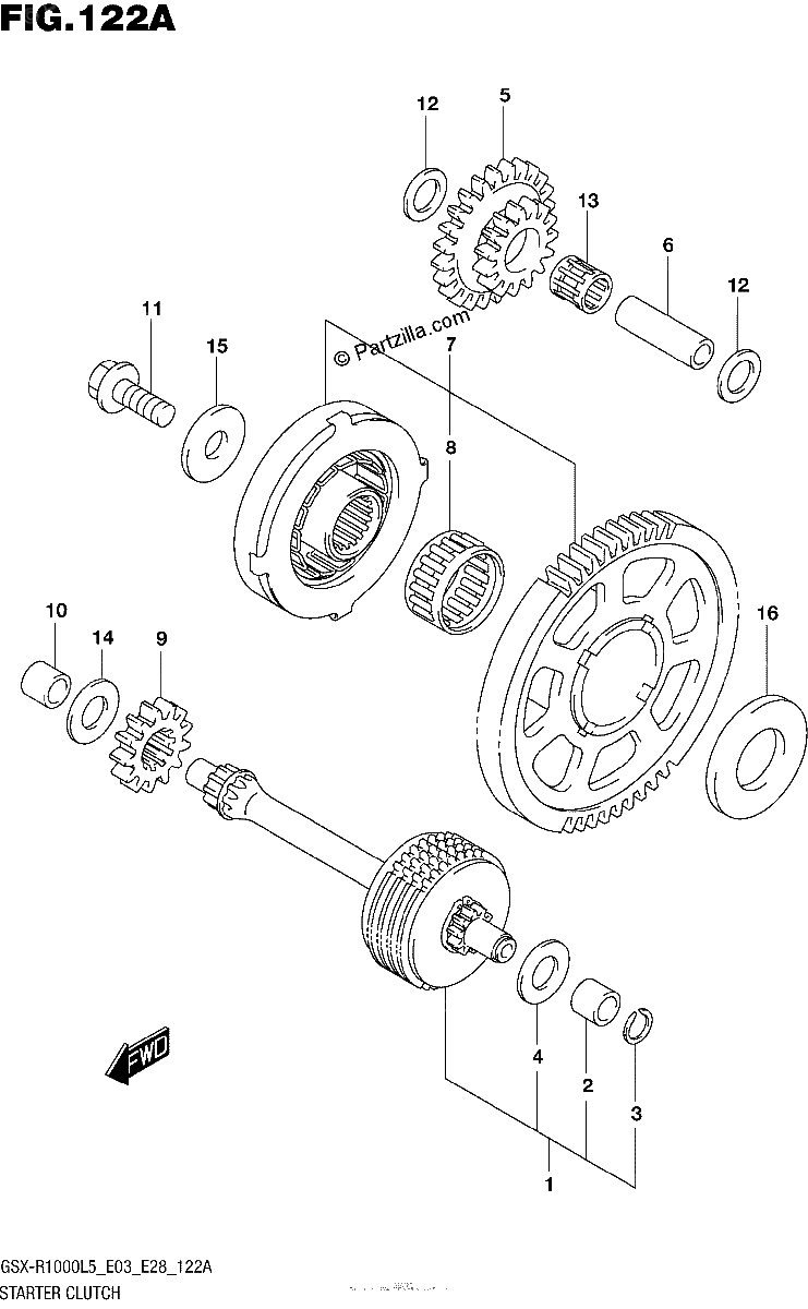 Diagrama de STARTER CLUTCH