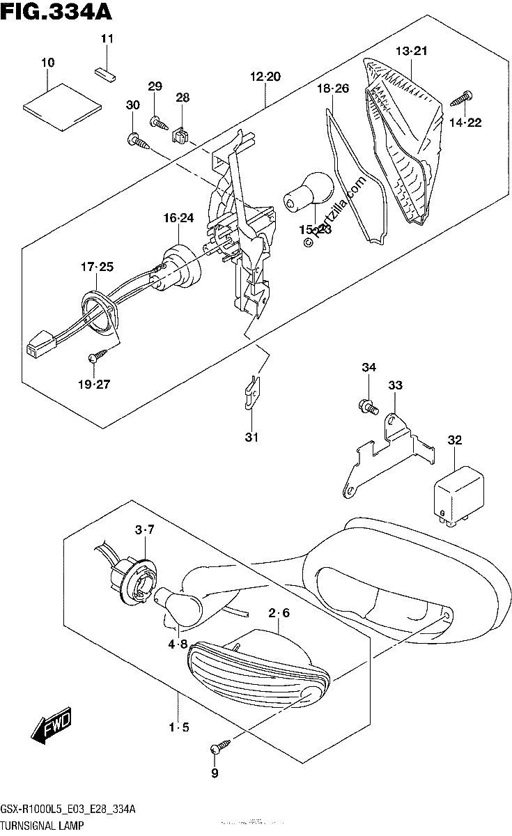 Diagrama de TURNSIGNAL LAMP