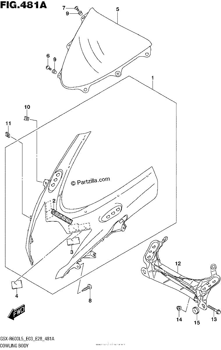 Diagrama de COWLING BODY