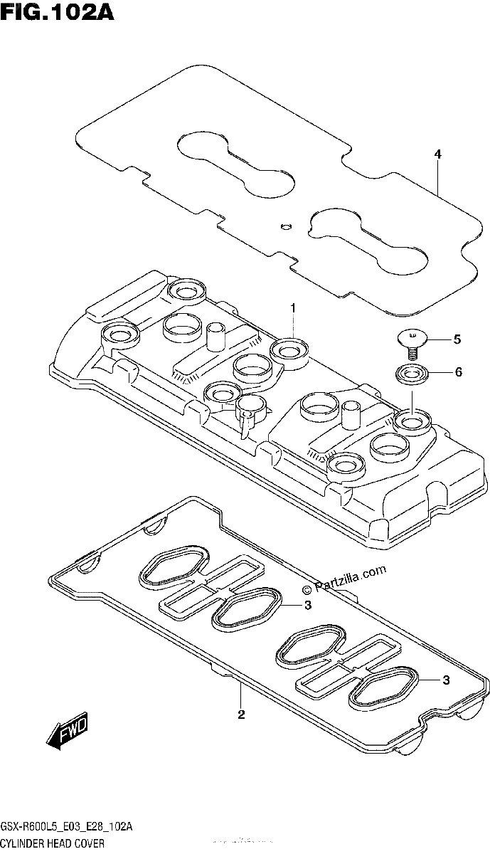 Diagrama de CYLINDER HEAD COVER