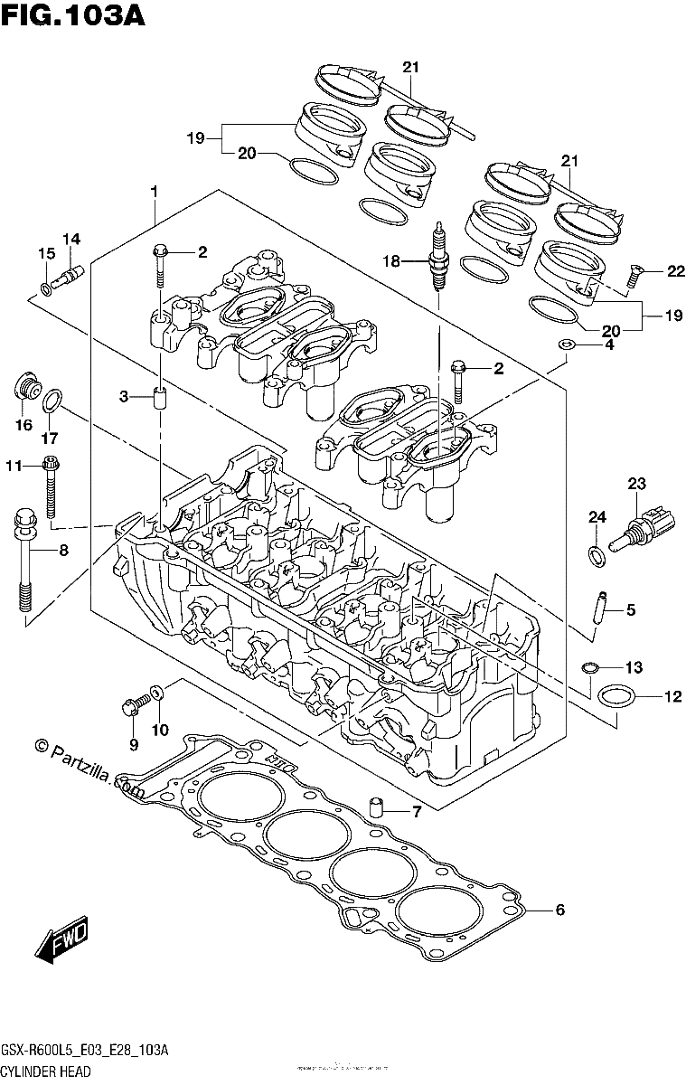 Diagrama de CYLINDER HEAD