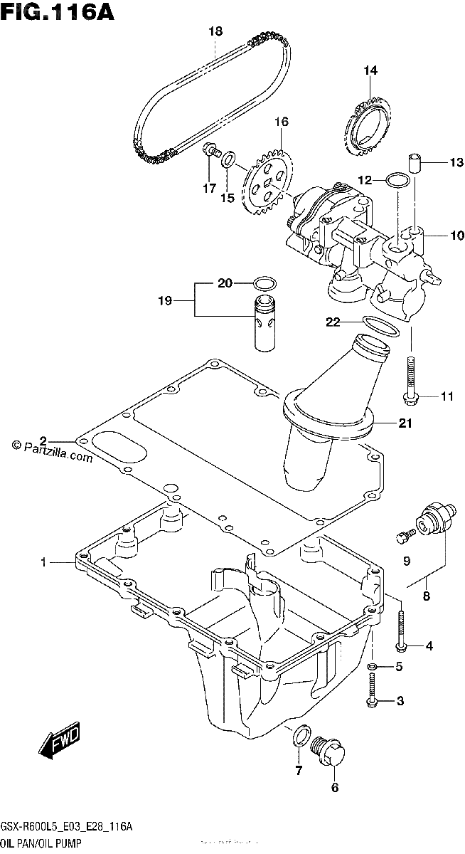 Diagrama de OIL PAN OIL PUMP