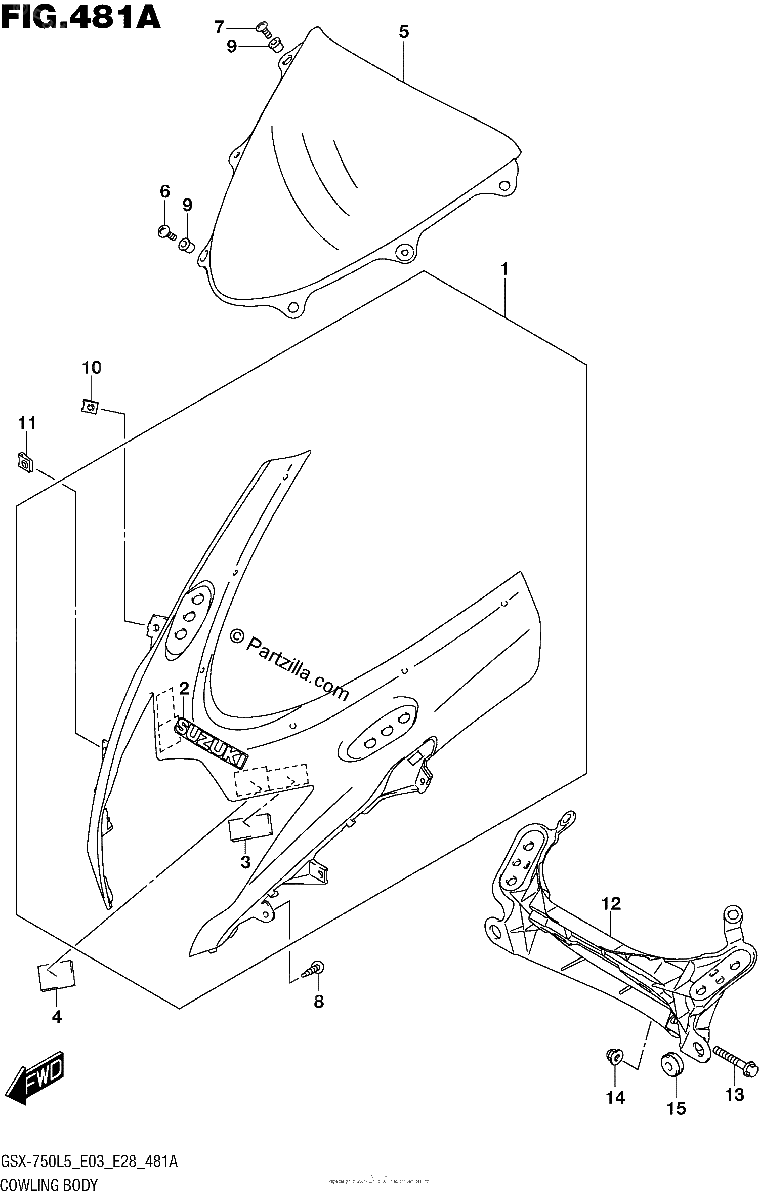 Diagrama de COWLING BODY