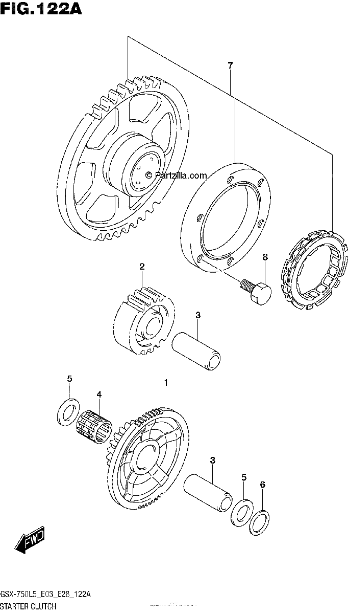 Diagrama de STARTER CLUTCH