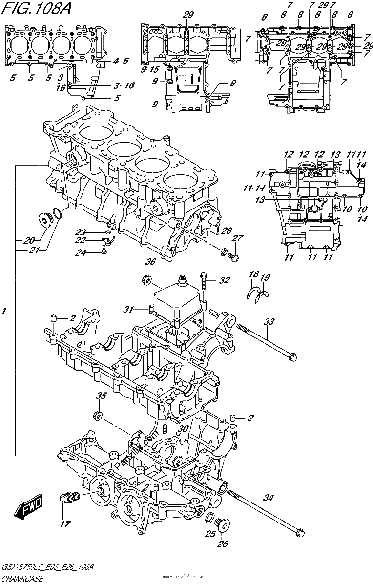 Diagrama de CRANKCASE