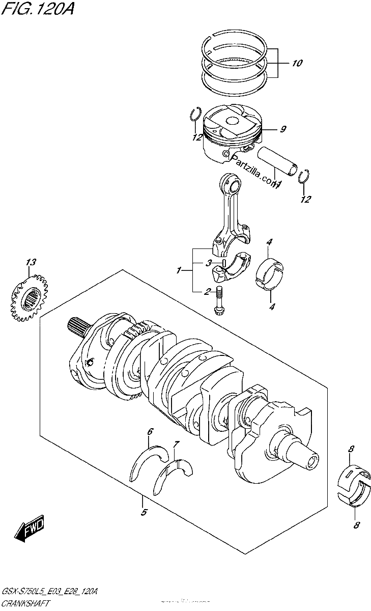 Diagrama de CRANKSHAFT