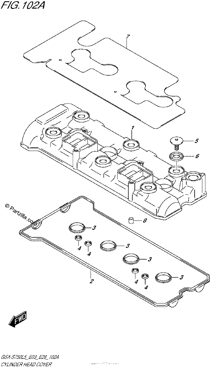 Diagrama de CYLINDER HEAD COVER