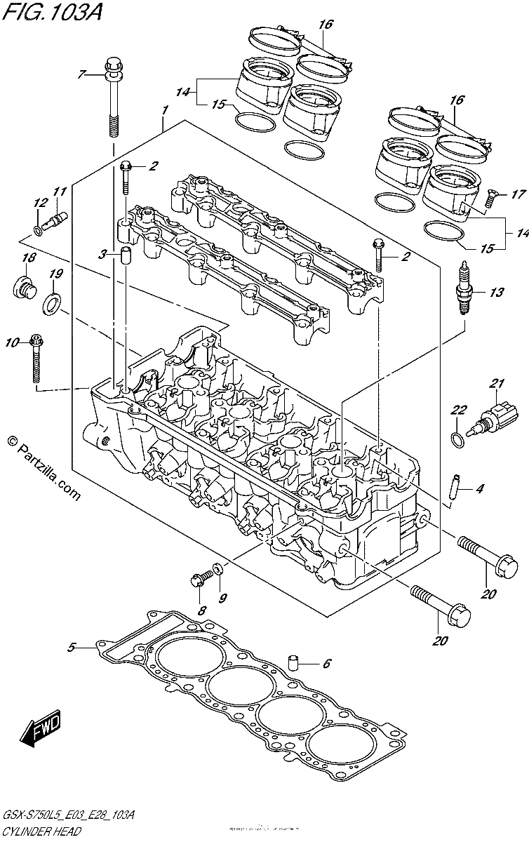 Diagrama de CYLINDER HEAD