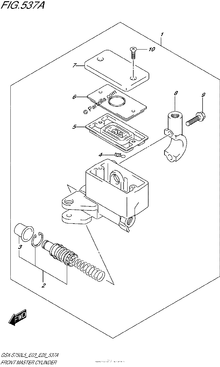 Diagrama de FRONT MASTER CYLINDER