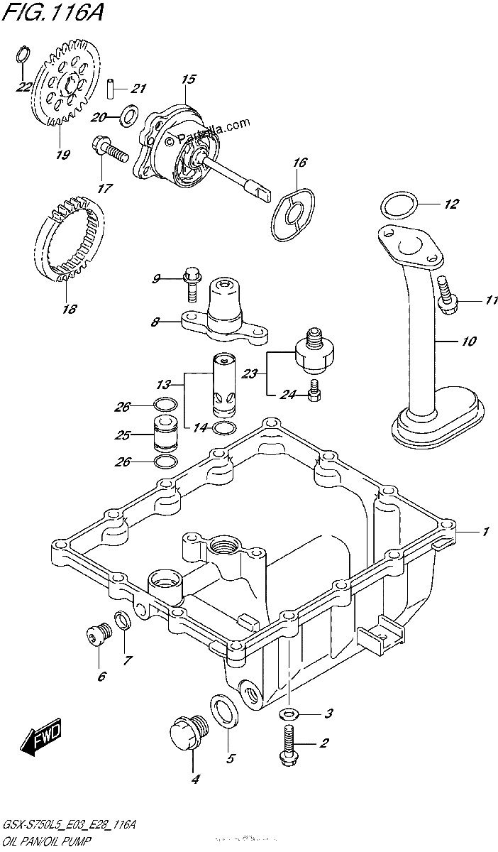 Diagrama de OIL PAN OIL PUMP