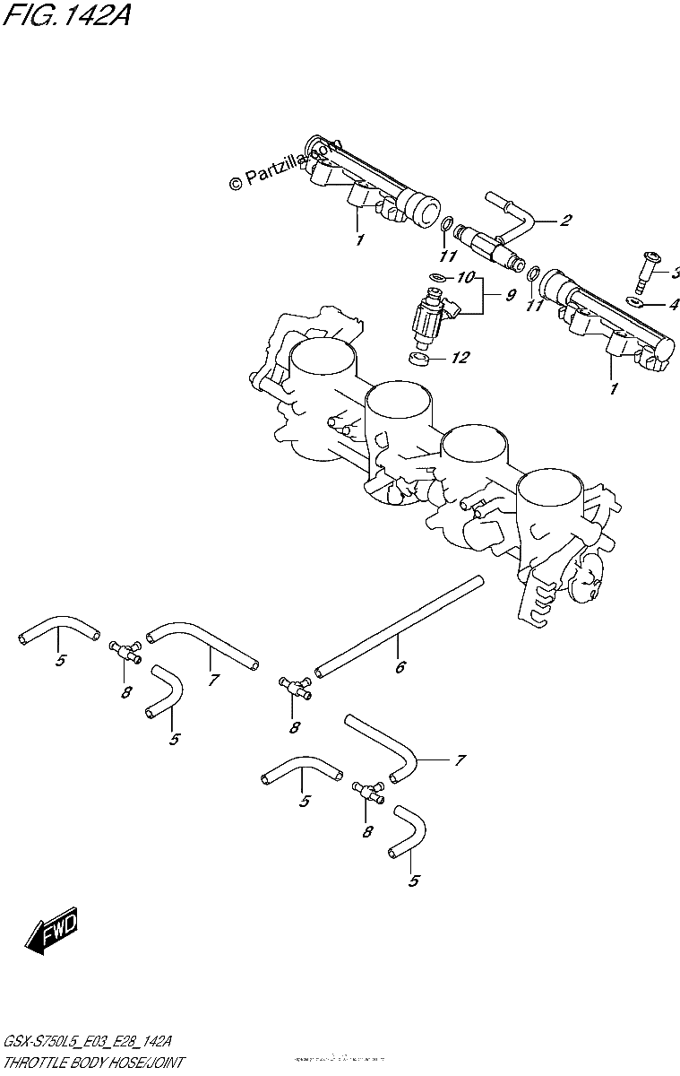 Diagrama de THROTTLE BODY HOSE JOINT