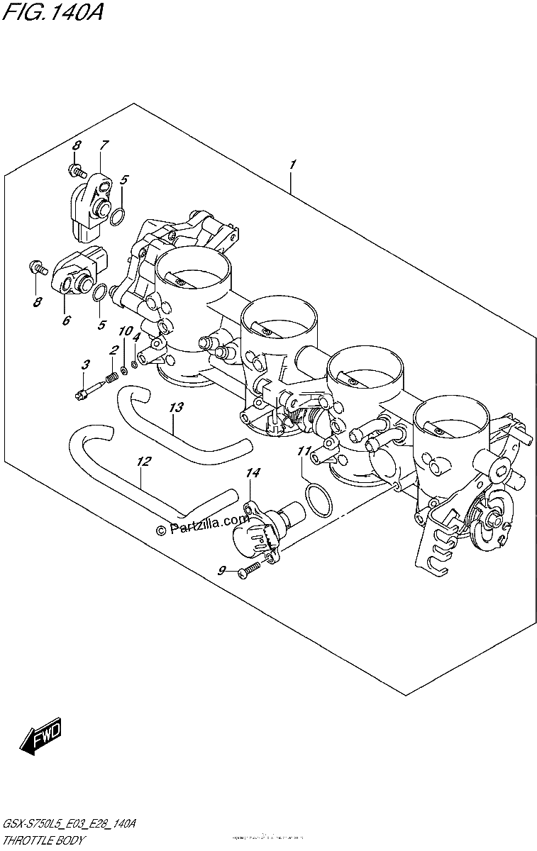 Diagrama de THROTTLE BODY