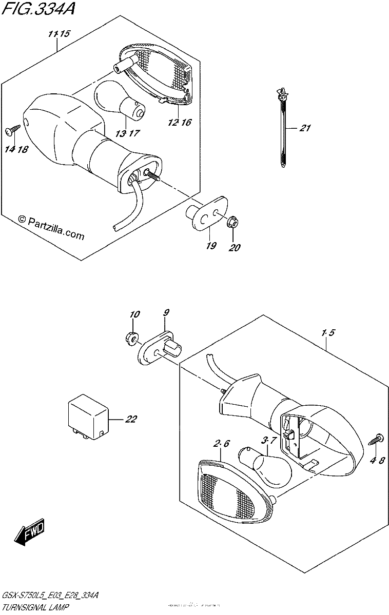 Diagrama de TURNSIGNAL LAMP