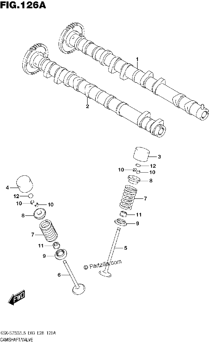 Diagrama de CAMSHAFT VALVE