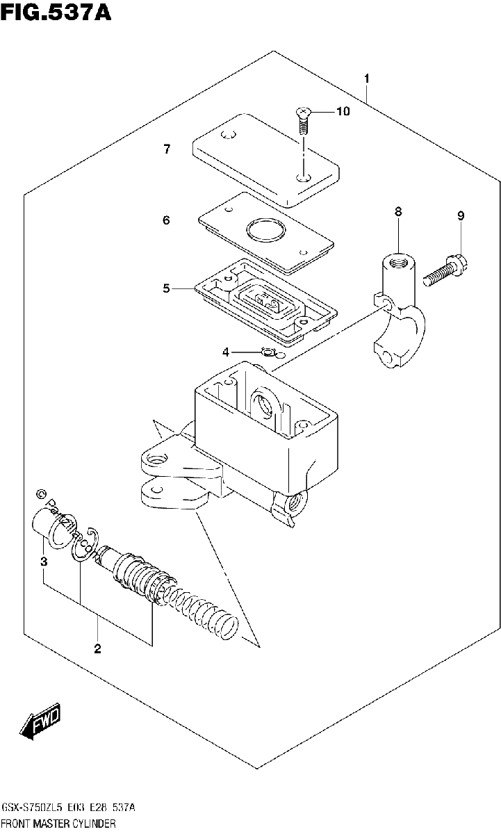 Diagrama de FRONT MASTER CYLINDER