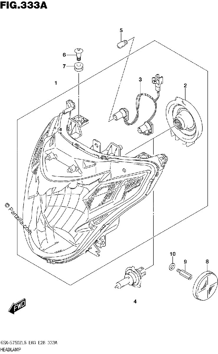 Diagrama de HEADLAMP