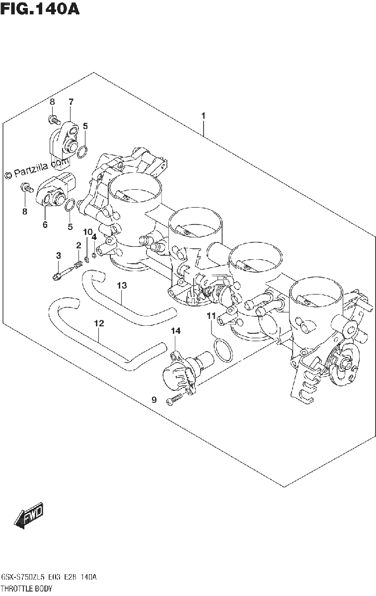 Diagrama de THROTTLE BODY
