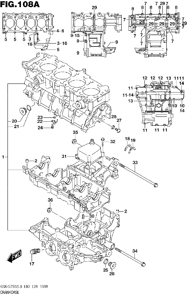 Diagrama de CRANKCASE