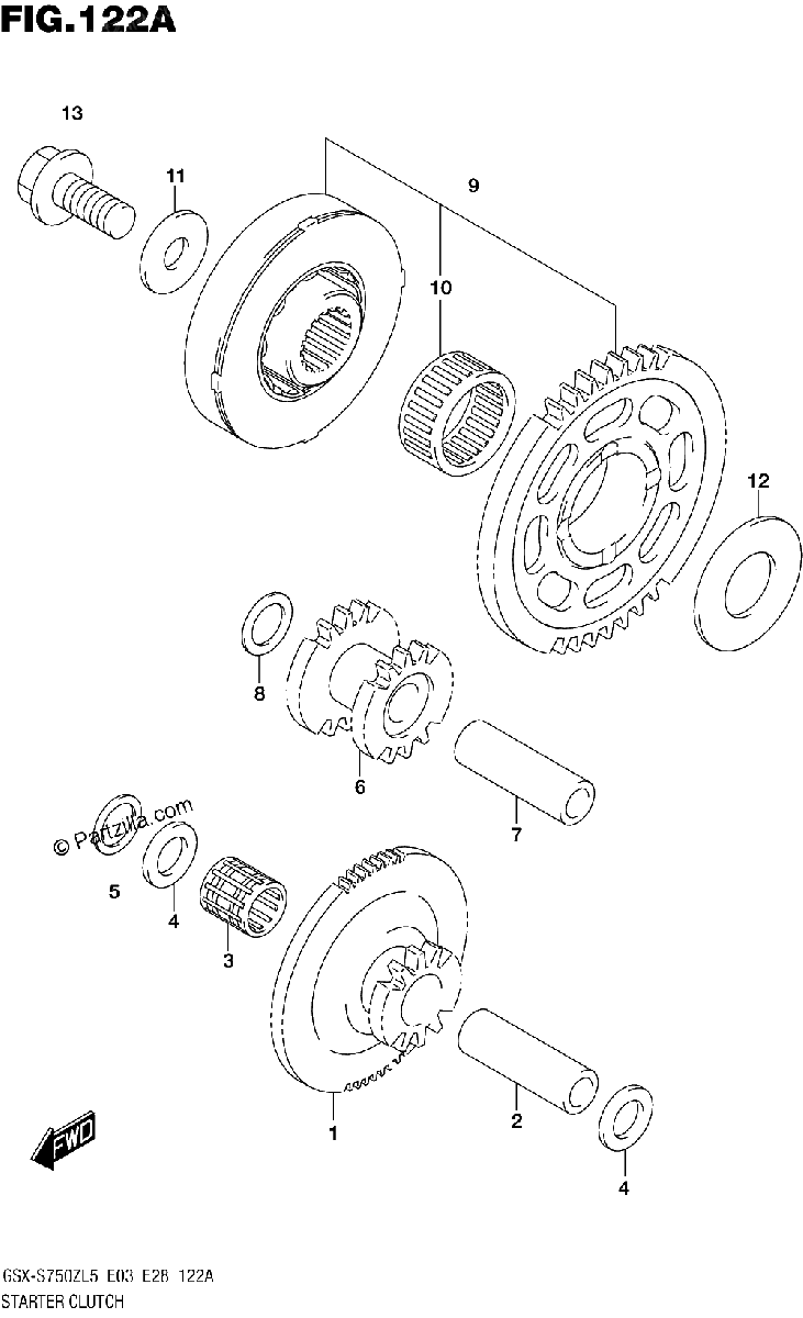 Diagrama de STARTER CLUTCH