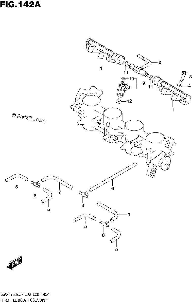 Diagrama de THROTTLE BODY HOSE JOINT