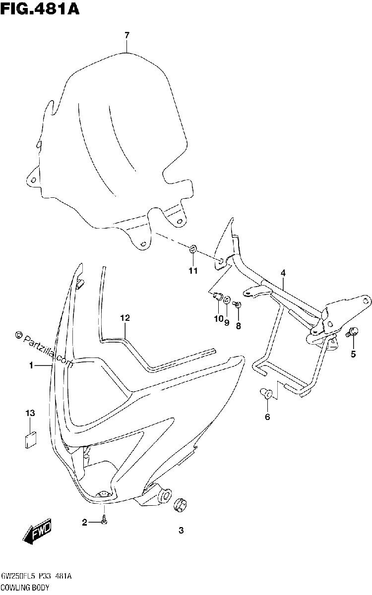 Diagrama de COWLING BODY
