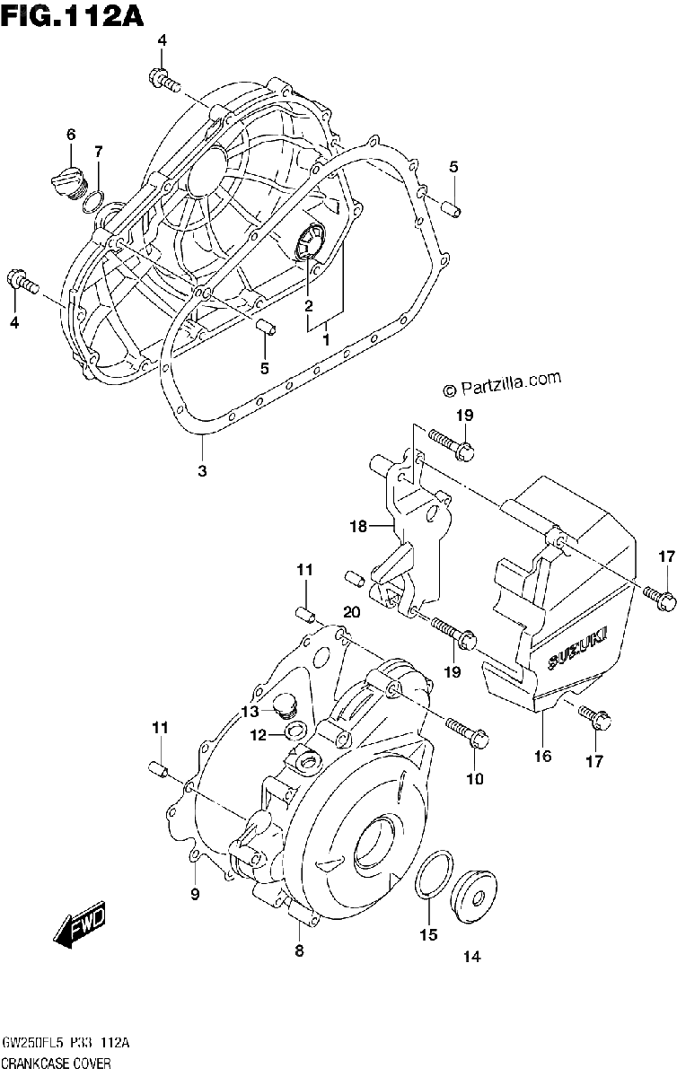 Diagrama de CRANKCASE COVER