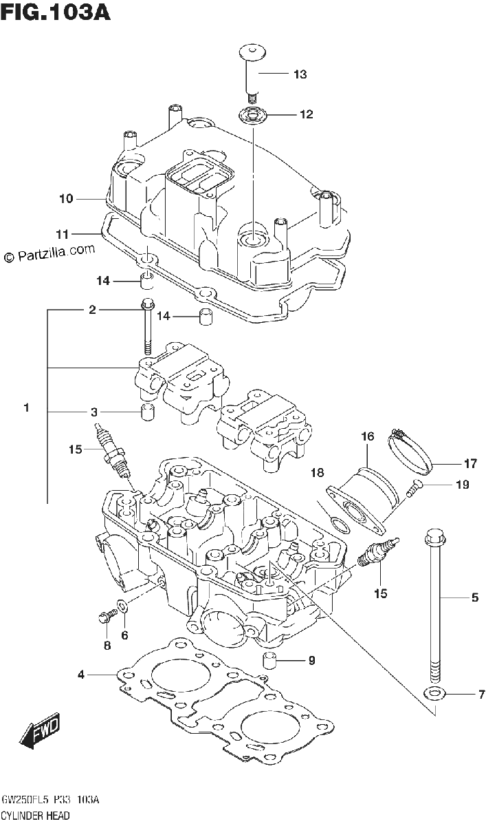 Diagrama de CYLINDER HEAD