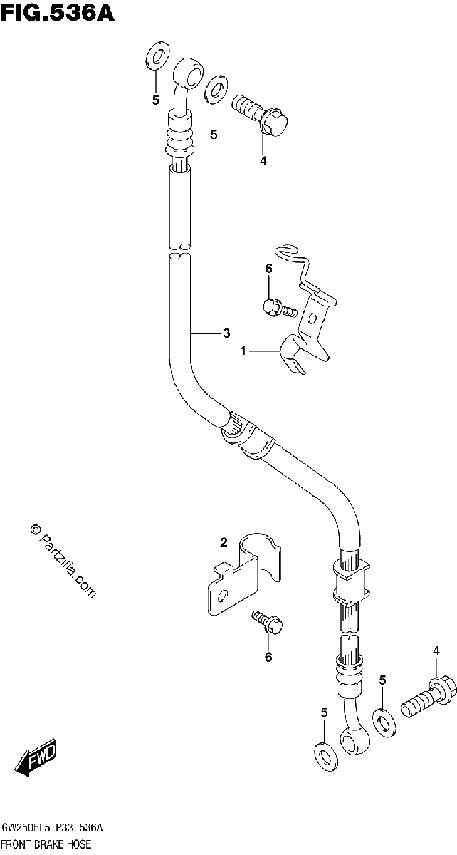 Diagrama de FRONT BRAKE HOSE