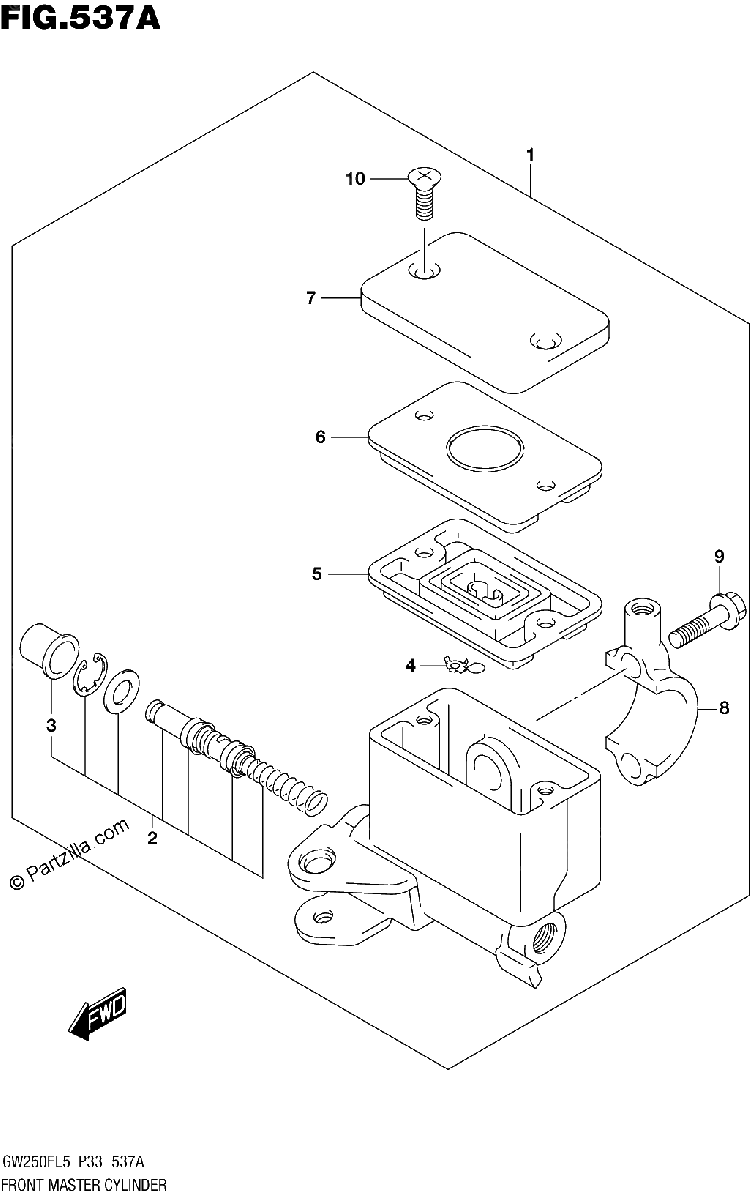 Diagrama de FRONT MASTER CYLINDER