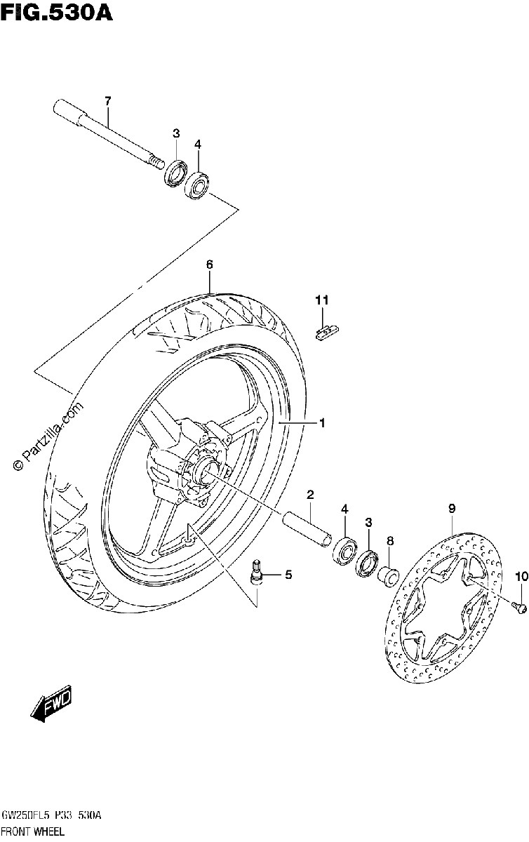 Diagrama de FRONT WHEEL