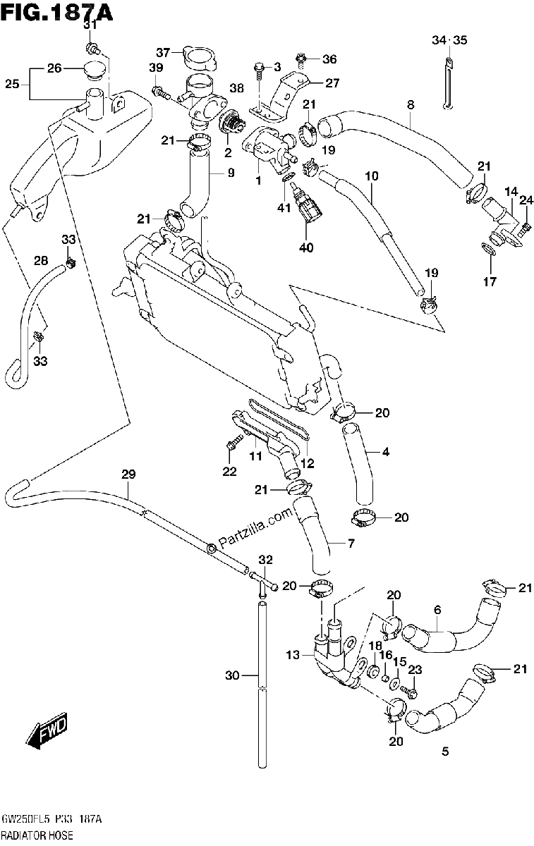Diagrama de RADIATOR HOSE