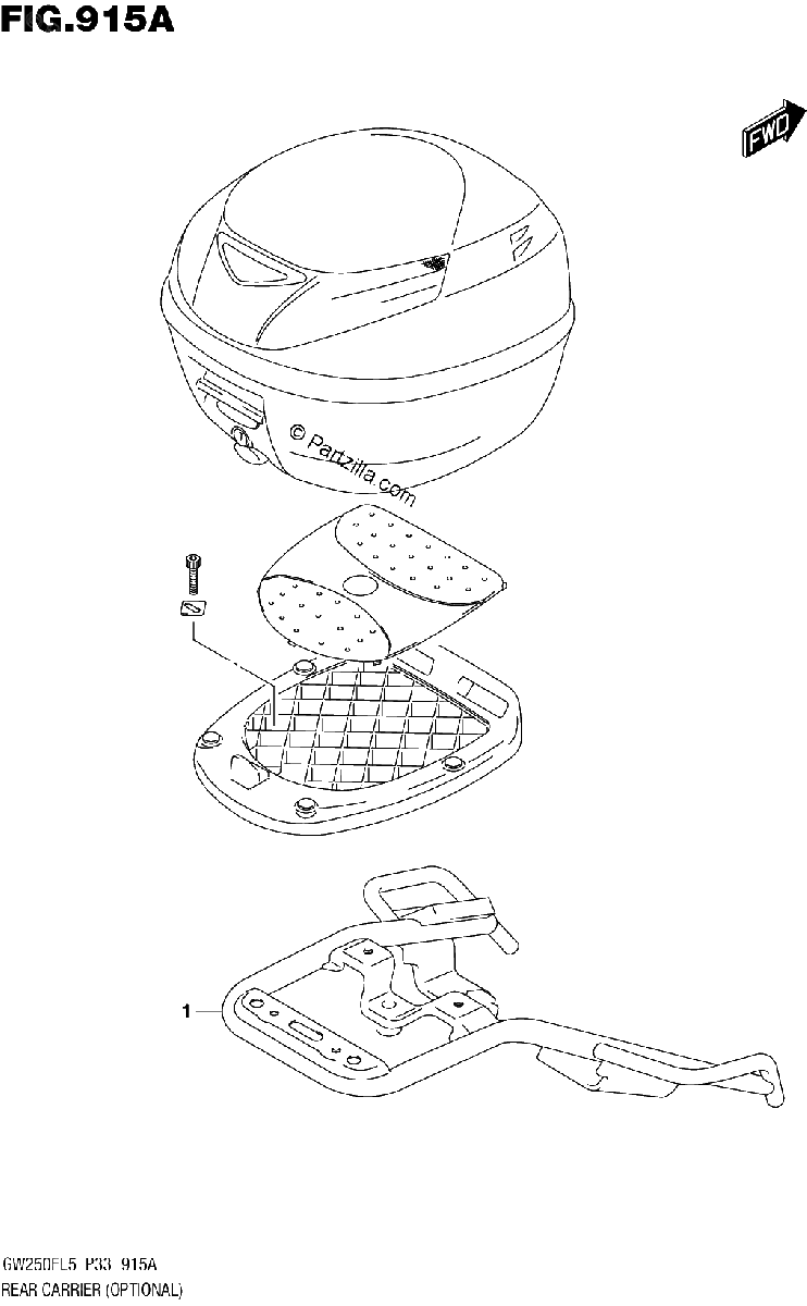 Diagrama de REAR CARRIER OPTIONAL