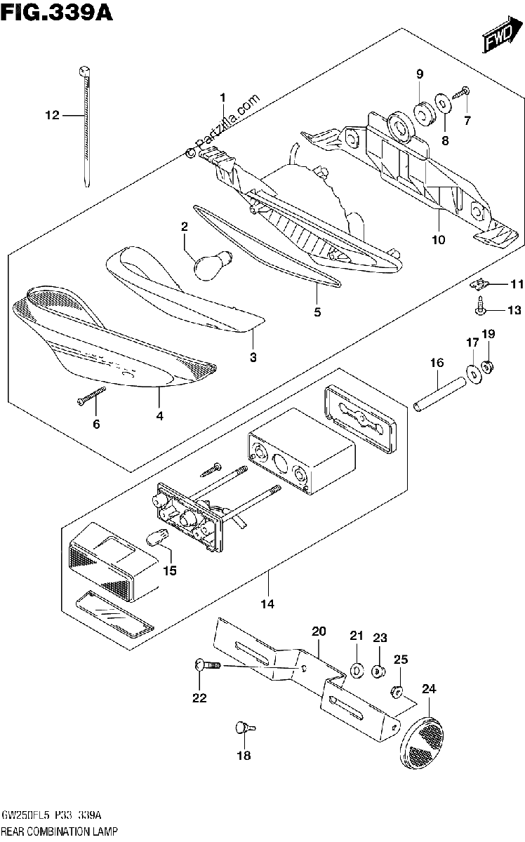 Diagrama de REAR COMBINATION LAMP
