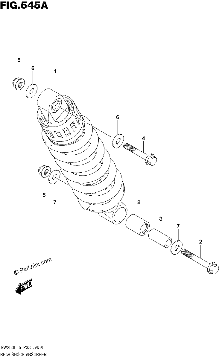 Diagrama de REAR SHOCK ABSORBER