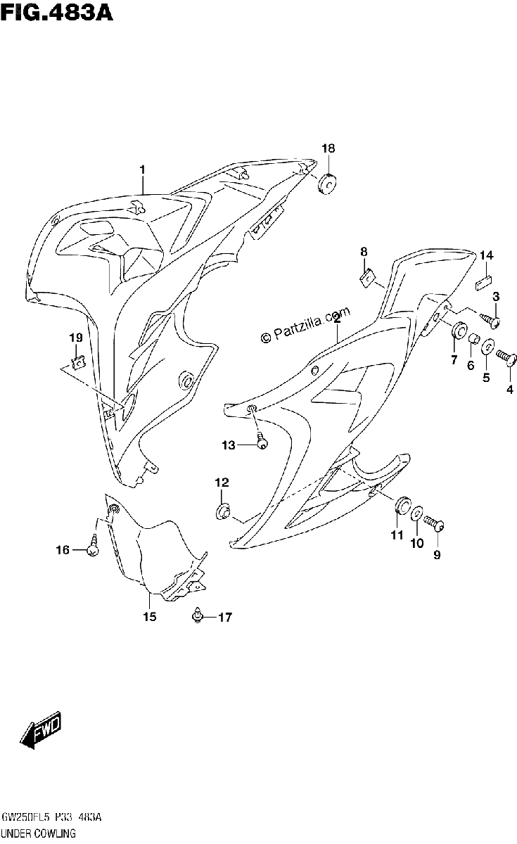 Diagrama de UNDER COWLING