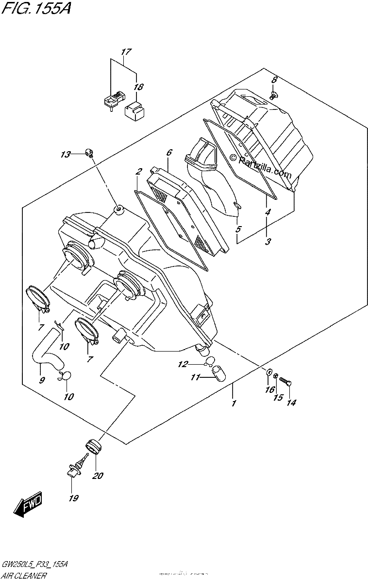Diagrama de AIR CLEANER