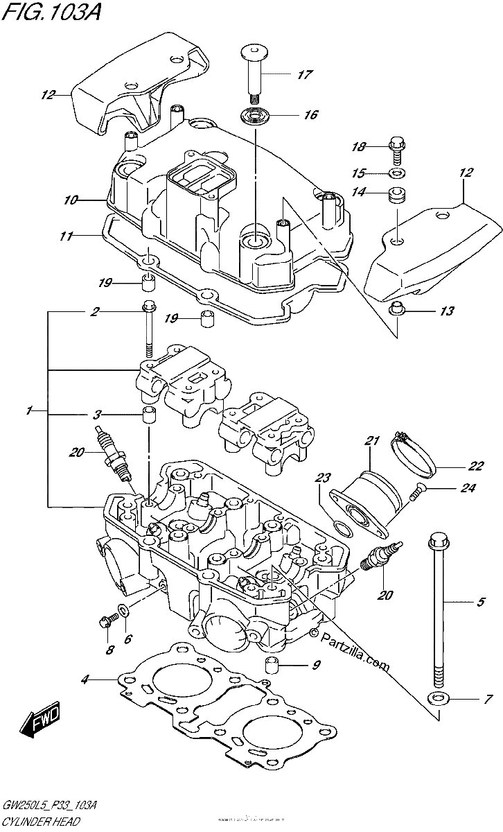 Diagrama de CYLINDER HEAD
