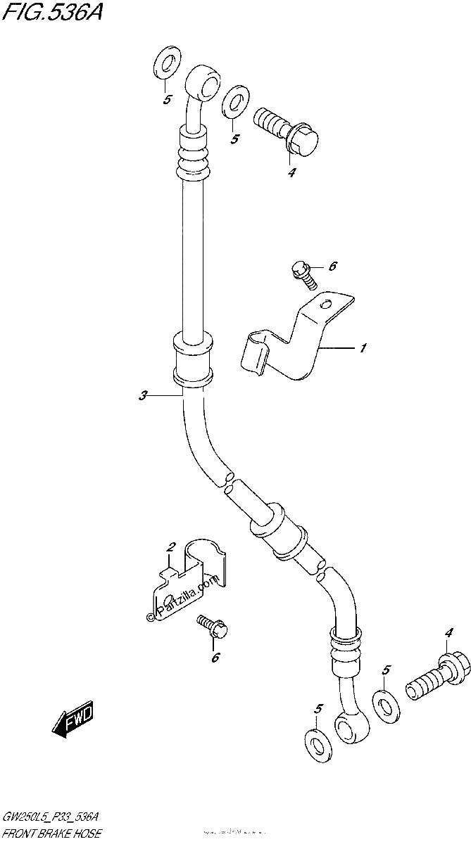 Diagrama de FRONT BRAKE HOSE