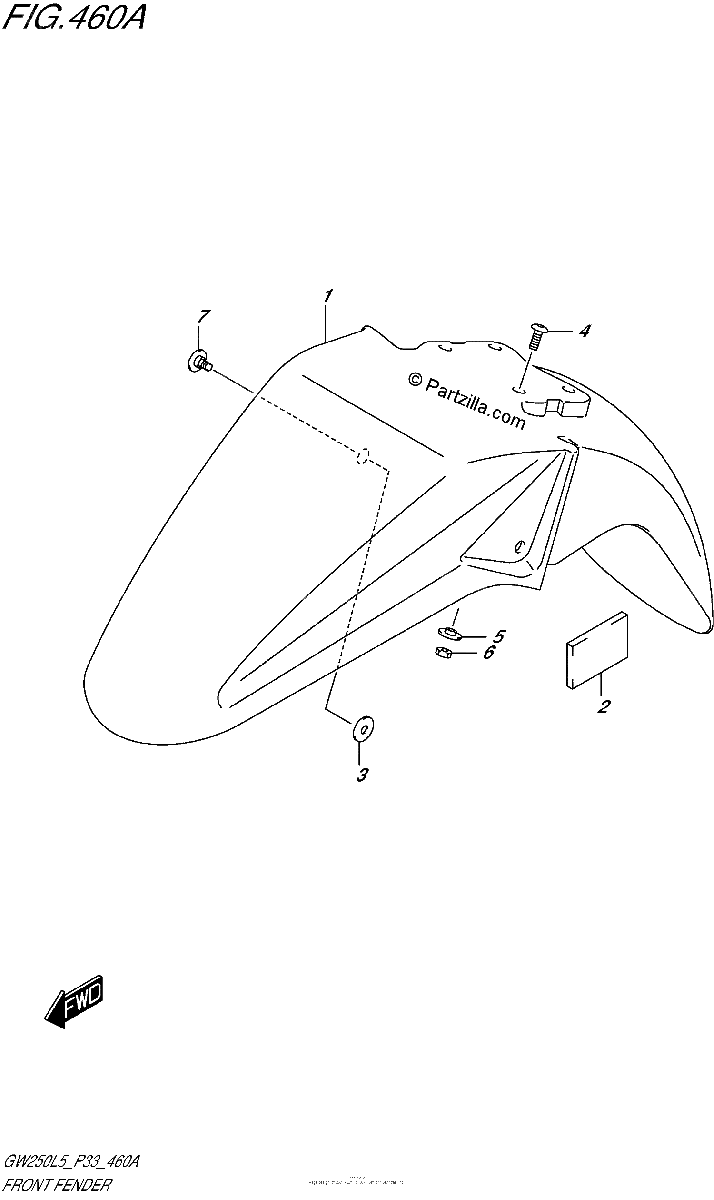 Diagrama de FRONT FENDER