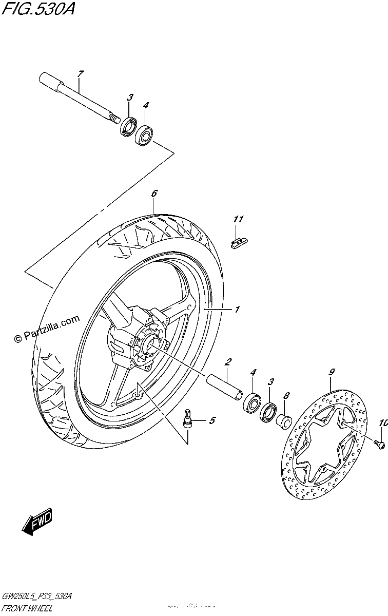 Diagrama de FRONT WHEEL