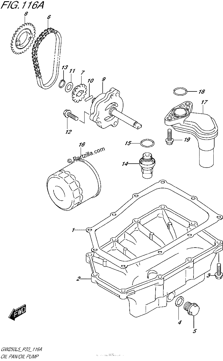 Diagrama de OIL PAN OIL PUMP