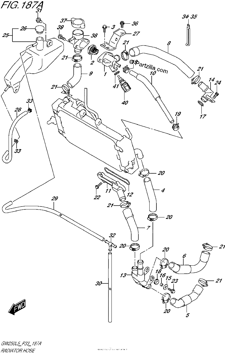 Diagrama de RADIATOR HOSE