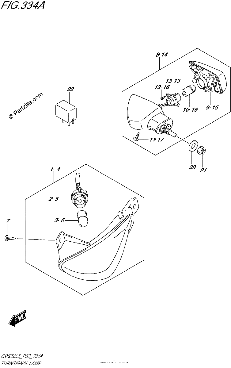 Diagrama de TURNSIGNAL LAMP