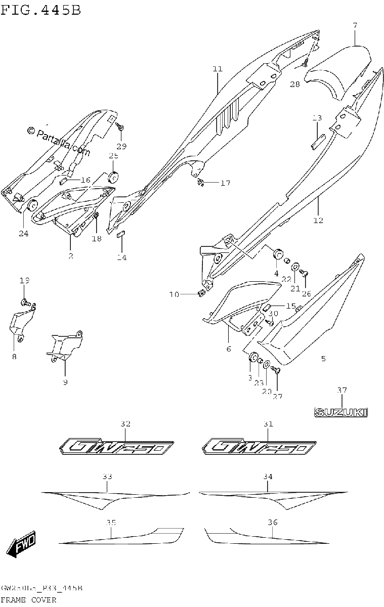 Diagrama de FRAME COVER GW250ZL5 P33