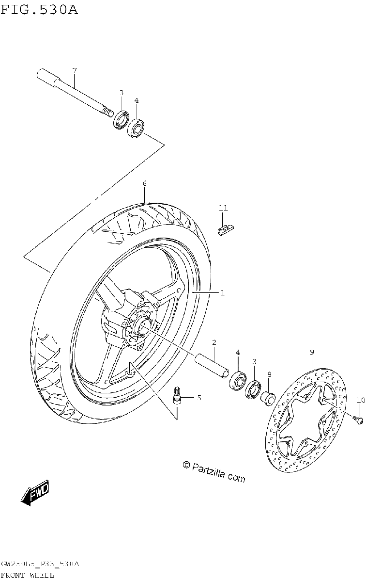 Diagrama de FRONT WHEEL