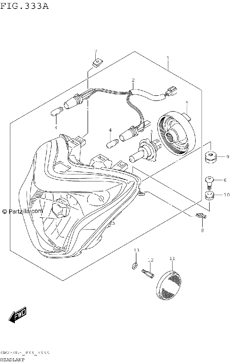 Diagrama de HEADLAMP